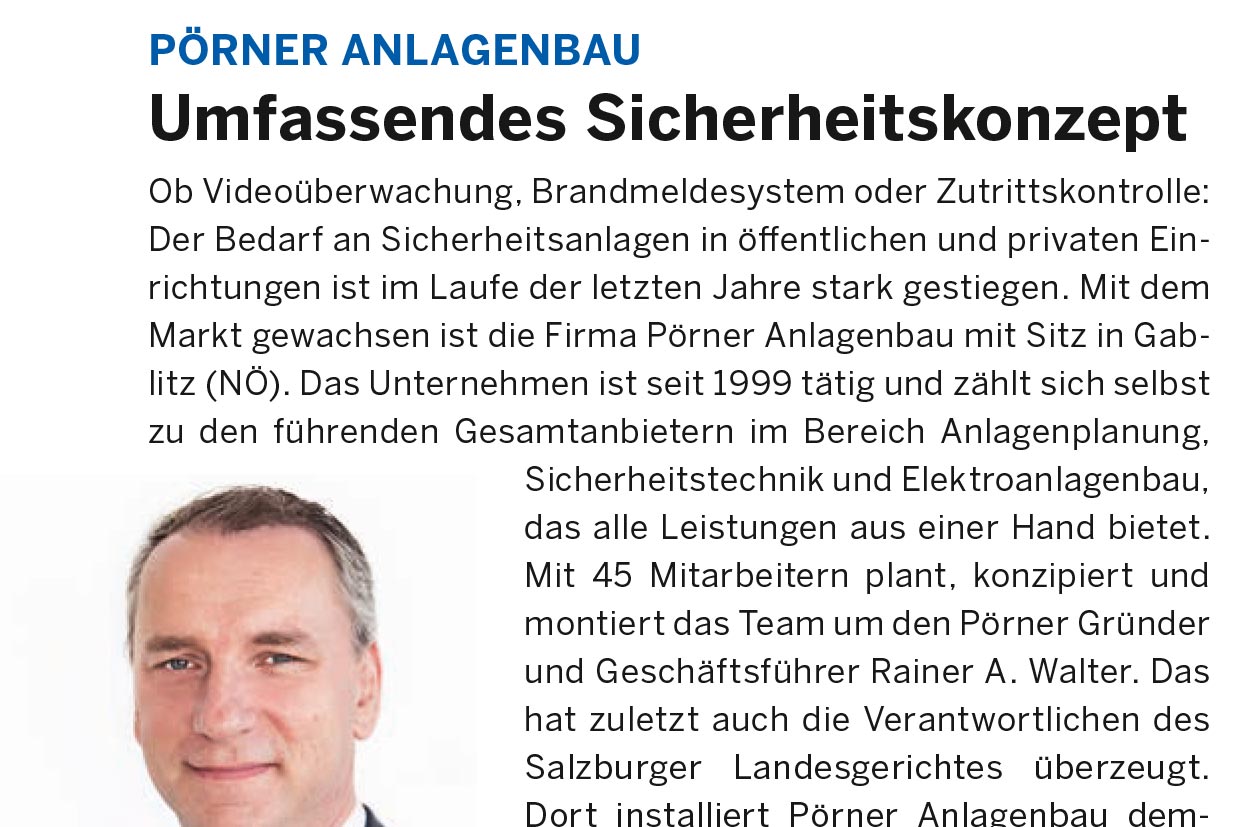 Pörner Pressebericht